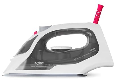 Solac - Plancha de Vapor Optima Start 2200W | Golpe de Vapor 100g/min | Vapor Continuo 25g/min | Función Spray para Arrugas Difíciles | Dispositivo Anti Cal y Anti-Goteo | Planchado Vertical y Eficaz