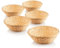 COM-FOUR® 5x Cestas de rafia en color natural para decoración - Decoraciones de Pascua - Nidos de Pascua - Cestas para huevos, panecillos y bocadillos de Pascua (5 piezas - ovaladas 8,5 cm)