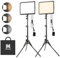 NiceVeedi 22W Photography Lighting, 185cm 2-Pack LED Video Panel Light Kit, 2900-7000K Dimmable Studio Light with Tripod, Streaming Light for Youtube Video Record/TikTok Live Stream/Camera Portrait