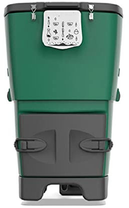 Contenitori per compost da interno Bidone for compost termico, grande bidone for compost da esterno, 120 litri / 32 galloni, composter for materiale isolante, compostaggio accelerato con apertura enor