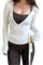 Geagodelia Damen Wickeloberteil Wickelshirt für Ballett Yoga Pilates Elegante Langarmshirt Longsleeve Binden Vorne Oberteil Wrap Top Wickeltop Langarm Bluse Sommer Outfit (A - Weiß, S)