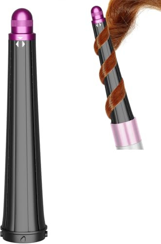 Langer Lockenwickelaufsatz für Dyson Airwrap HS01 HS05, 20-36mm, Das Neue Konische Design, Lockenfässer, Befestigungsteile (Rosenrot)