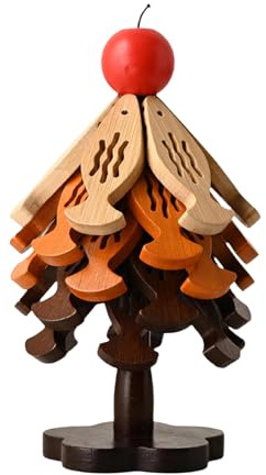 Sottopentole Albero Di Natale | 5 Pezzi Sottobicchieri Pieghevoli Per Bevande | Design Pesce Sottopentola in Legno Albero di Natale con Supporto | per Pentola Cucina Padella Teiera Bevanda Tavolo