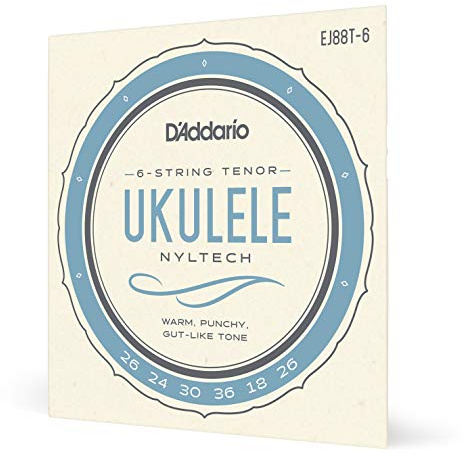 D'Addario EJ88T-6 Nyltech Ukulele Strings, 6-String Tenor