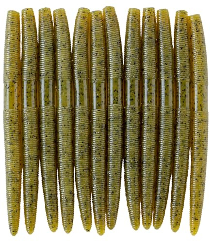 nawaish 5'' Senko Bait Soft Stick Worms for Wacky Rig Bass Fishing