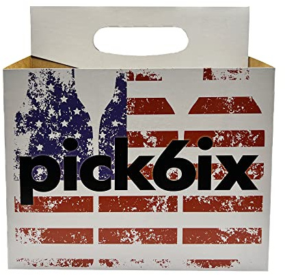 ICE N COLD 6pk Cardboard Carrier (American Flag, 150ct) | Holds 6pk 12oz Bottles | FAST SAME DAY SHIPPING