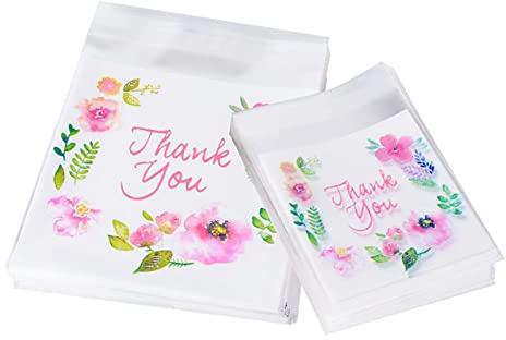 200 bolsas de plástico transparente autoadhesivas para hornear, joyas, regalos, alimentos, almacenamiento de galletas y dulces (10 x 10 cm)