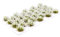 Tiardey 32pcs Mechón de césped estático 8 mm Autoadhesivo Hierba estática Ferrocarril Césped Artificial Modelado Modelo de Terreno de Juegos de Guerra - Blanco