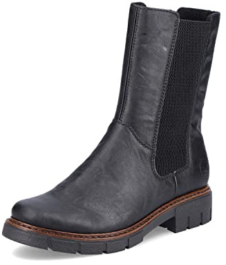 Rieker Bottines Chelsea Z3582 pour femme, Noir, 37 EU