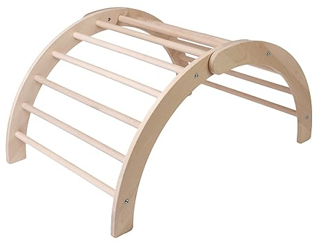 JOWE Arco de escalada de madera – 100% fabricado en Austria – Estructura de escalada de haya maciza (solo arco de escalada sin tobogán)