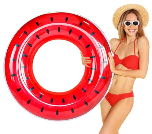 Watermelon swimming ring, Pool Float for adult, Pool Float swim Tube, pool swim ring,Water Fun Large Blow Up Summer Beach Swimming Raft Kids Adults.