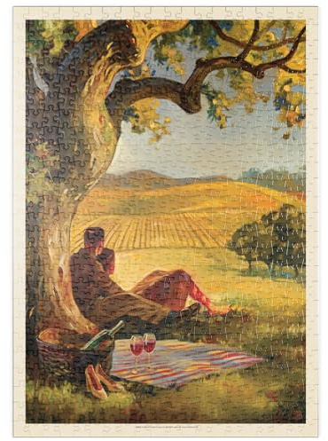MyPuzzle Ölgemälde: Wine Country, Vintage Poster - Premium 500 Teile Puzzle - MyPuzzle Sonderkollektion von Anderson Design Group