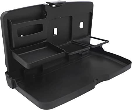 Cube-LED Foldable Table for Car Back Seat – Compact Drink, Food & Storage Organizer with Tray Function – Space-Saving Travel Companion [CV37]