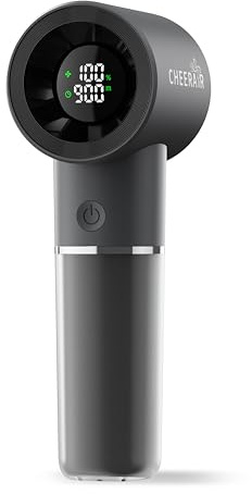 CHEERAIR Handheld Portable Fan, 6-Speed Rechargeable Powerful Mini Fan