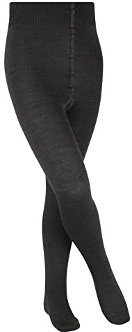 FALKE Unisex Kids Comfort Wool K Ti Warm Thick Plain Tights 1 Pair, Grey Anthracite Melange 3080, 12-2.5