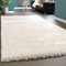 Paco Home Edler Teppich Shaggy Hochflor Einfarbig Flauschig Glänzend In Weiß, Grösse:120x170 cm