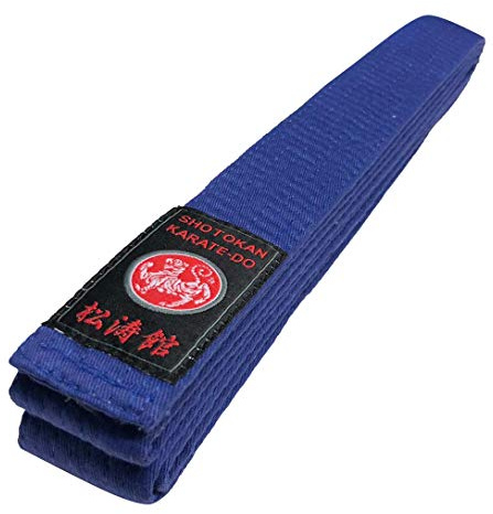 Budodrake Shotokan Karategürtel Silver Edition 100% Cotton blau (260)