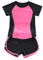 Echinodon Mädchen Sport-Set 2tlg Schnelltrockend T-Shirt + Shorts Trainingsanzug für Jogging Yoga Sommer Sportanzug Rot 120