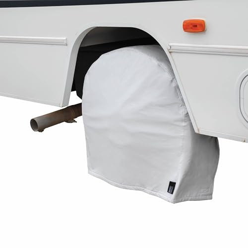 Modern Leisure Sport RV Wheel Covers, 2-Pack, 27”-30, White