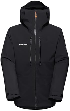 Mammut Taiss HS Hooded Jacket Men | Winterjacke für Herren, Hardshell Skijacke, Outdoor Jacke für Winter, Wanderjacke mit Kapuze, Wasserdicht, Winddicht & Atmungsaktiv | Schwarz, L