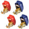 LoNinLoAn 2 Paar Schnellklemmen Polklemmen, 12V Batterieklemme, ABS-Messing-Zink-Legierung, Rot und Blau, Clip-on Montage, IP54, 4 Stück
