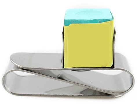 Yosoo Health Gear Clip Porta Gesso da Biliardo Magnetica Portatile in Acciaio Inossidabile per Sport con Stecca da Biliardo e snooker. e Dimensioni Compatte, Accessori Essenziali per il Gesso con