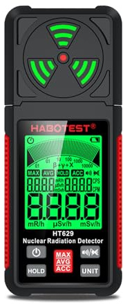 Irfora HT629 Kernstrahlungsdetektor Geigerzähler Röntgen-Y-Strahlen-β-Strahlendetektor LCD-Display Marmor-Radioaktivitätstester Persönliches Dosimeter