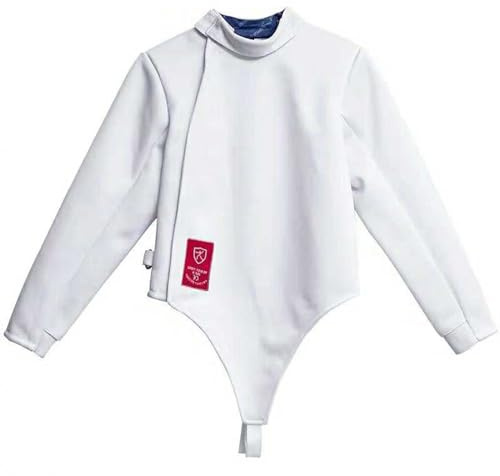 SATRJT Chaqueta de Esgrima Traje Protector de Entrenamiento de Esgrima Uniforme de Tela Resistente a Las Puñaladas 350N(White(left),#40)