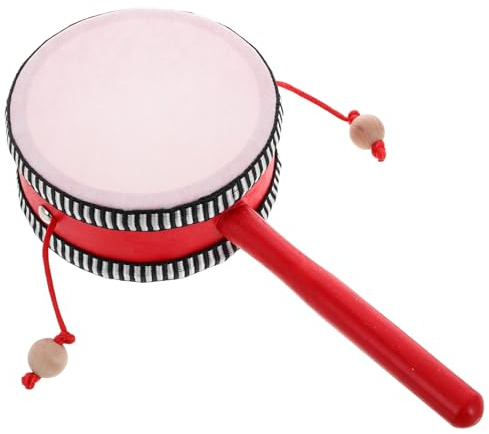 Hohopeti Tamburo Scimmia Mano Piccolo Tamburo in Strumento Percussione Rotante Musicale Educativo per Ragazzo Ragazza Ragazza Piccoli