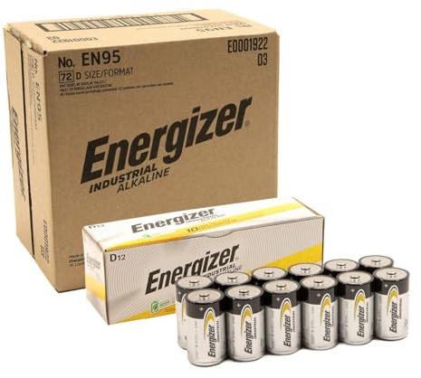 Energizer EN95 Industrial Alkaline Size D 72 Batteries