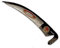 Falce due ottomani stretta in acciaio temperato â€“ misura: 55 cm â€“ Papillon