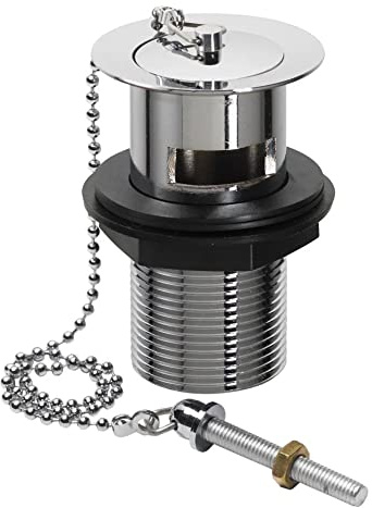 E-PLUMB Traditional Victorian Metal Sink Wash Basin Bathroom Slotted Waste Plug Chain