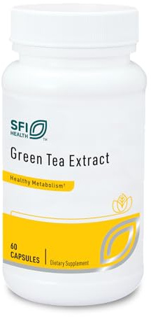 Klaire Labs SFI Health Green Tea Extract - 500 Milligrams Green Tea Leaf Extract, 95% Polyphenol Content 250 Milligrams EGCG (60 Vegetarian Capsules)