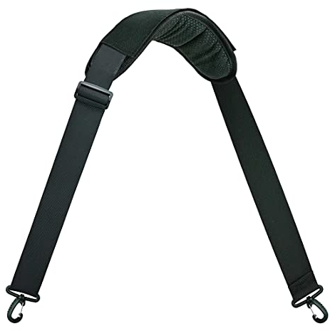 Schultergurt Taschen Taschengurt zum Wechseln Schulterriemen mit dickem Anti-Rutsch Polster, Schwarz 5 cm, bis zu 169 cm lang