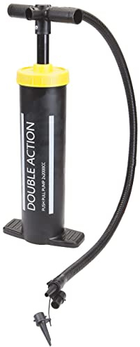 VFM - Hand Pump Camping Double Action Hand Operated 1. 2M Hose, Air Inflator, Fast, Great for Camping, Festivals, Holidays, Outdoor Leisure, Survival Equipment