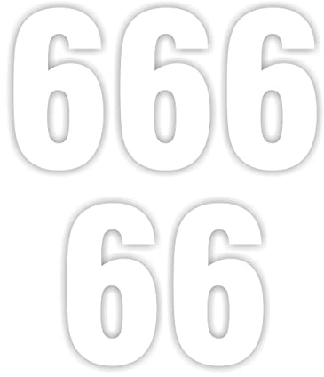 【Pack of 5】Shinny White Wheelie Bin Number (6) Self Adhesive Water Resistant Stickers, 7 Inches Bin Numbers for Wheelie Bins Dustbins Garbage bins (6)