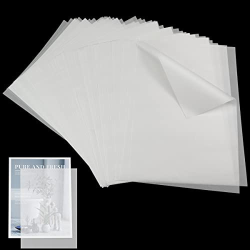 100 fogli di carta trasparente da 17 g/m², Suofuolef A4 210 x 297 mm carta da lucido per schizzi, ricalco, imballaggio, disegno