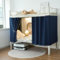 JNGUOSICN Bottom Bunk Bed Curtain Student Dormitory Blackout Bed Curtain Privacy Bed Shading Mosquito Curtain Cabin Bunk Bed Tent Canopy Mosquito Protection Net Removable Curtain Shading Net (Navy)