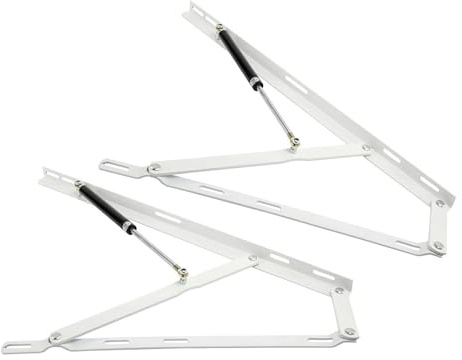 Pack of 2 Heavy Duty Hydraulic Bed Mechanism Bed Storage Lift Bed Box Hinges Sofa Bed Storage Lift Hinge Spring Mechanism for Storage Bed, Tatami Bed, Storage Locker Or Sofa Bed
