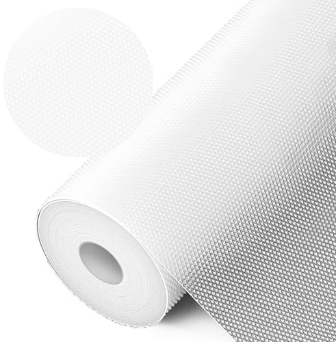 Bcuuozeeing Tappetino per cassetti 60cm x 500cm in materiale EVA impermeabile antiscivolo tappetino per cassetti per armadio da cucina non adesivo per cassetti, ripiani, armadi, frigorifero