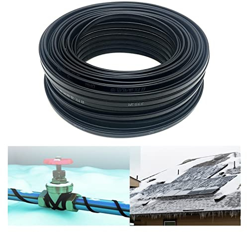 BOYUYO 24V/36V Heat Cable Gutter De-Icing 5-50m for Pipe/Roof/Heating Cable Waterproof 20W/m No Thermostat Required (Color : 24V 20W, Size : 10m)