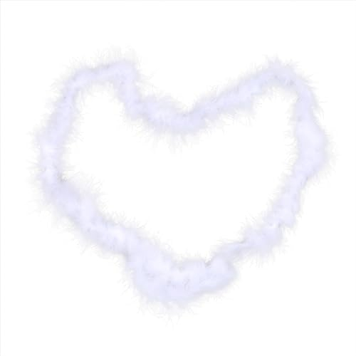 LICHENGTAI Flauschige Marabu Federboa, 2M Straußenfeder Schal Feder Boa Truthahnfedern für Bastelarbeiten Partyzubehör Damen Mädchen Halloween Cosplay Kostüm Tanzen Hochzeit Party