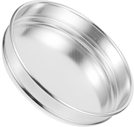 PRETYZOOM Sifter Hole for Rice in Efficient 2.5mm Screening Diameter and Manual Sieve Round Aluminum Metal with Sampling Grain in Household Use