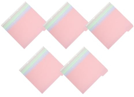 UKCOCO Divisores de Índice de Carpeta A4 de Pp Color Pastel, 20 Piezas por Set, Divisores de Pestañas para Libros y Cuadernos, Accesorios Versátiles para Estudiantes y Oficina