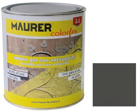 SMALTO GEL ANTIRUGGINE SATINATO 0,750 lt. (Grigio ferro)