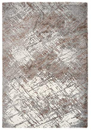 Lalee Wohlfühlteppich mit sehr weicher Haptik, Beige-Silber, 80 x 150 cm