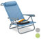 Relaxdays Liegestuhl klappbar, Nackenkissen, Flaschenöffner, 8-stufig verstellbar, bis 120 kg, Kunststoff, Stahl, blau, 76, 50 x 58, 00 x 80, 00cm
