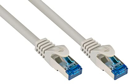 Good Connections® SmartFLEX Câble Patch catégorie 6A - 15 cm / 0,15 m - Câble Ethernet Court 10-GIGABIT Haut de Gamme - Conducteur en cuivre - Protection des Nez d'encliquetage - S/FTP PiMF - sans