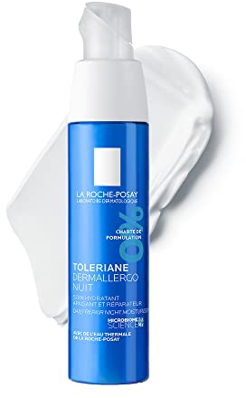 La Roche Posay Toleriane Dermallergo Nacht, Beruhigende und feuchtigkeitsspendende Nachtcreme, Gesichtspflege für sehr empfindliche Haut, Nachtpflege für allergische, reaktive Haut, 40 ml
