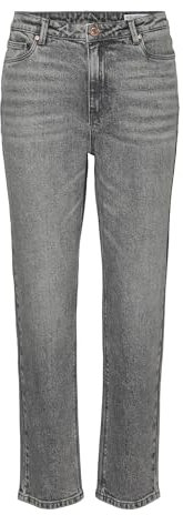 VERO MODA Damen VMLINDA HR MOM Jeans GU214 GA NOOS Hose, Medium Grey Denim, 28/30